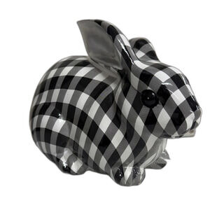 Black and White Plaid/Checkered Bunny